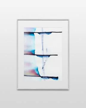 Picture frame with chromatography art on the wall Stock Illustration