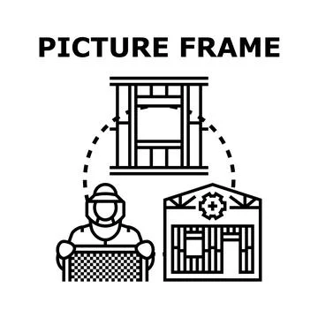 Picture frame constructing manufacturing and honey harvesting concept 库存插图