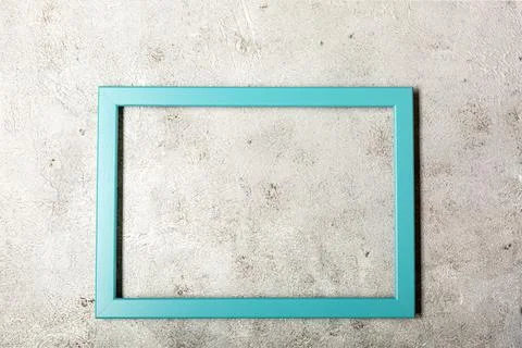 Picture frame design with shadow on gray background Stock Photos
