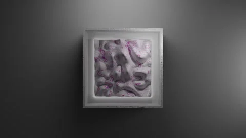 Picture Frame Fluid as purple 3d Art Stock Footage 253546758