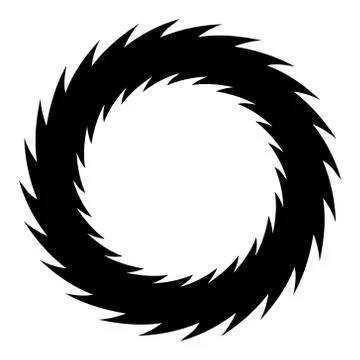 Picture of a frame in the form of a cogwheel. Vector graphics Stock Illustration