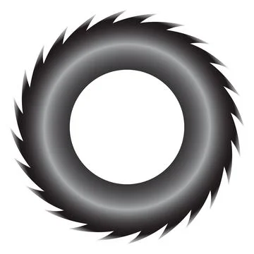 Picture of a frame in the form of a cogwheel. Vector graphics Illustrazione stock