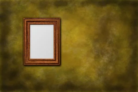 Picture frame on grunge background Stock Illustration