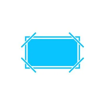 Picture frame icon flat. Stock Illustration