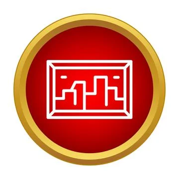 Picture frame icon representing gallery and exhibition Stock Illustration