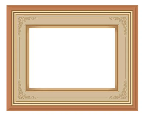 Picture Frame Isolate on White background ,Vector EPS10 illustration Stock Illustration