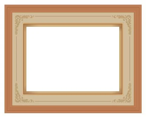 Picture Frame Isolate on White background ,Vector EPS10 illustration Stock Illustration