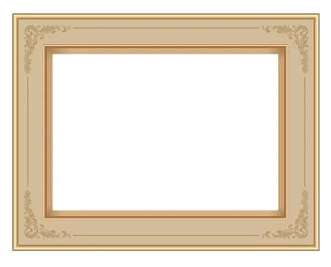 Picture Frame Isolate on White background ,Vector EPS10 illustration Stock Illustration