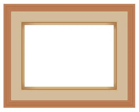 Picture Frame Isolate on White background ,Vector EPS10 illustration Stock Illustration
