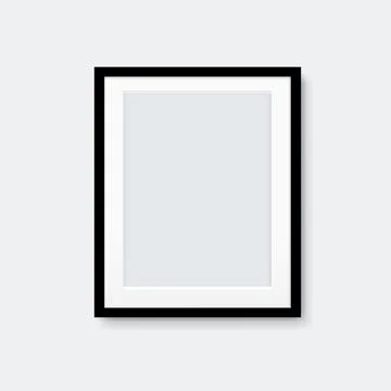 Picture Frame Isolated Grey Background Stock Illustration