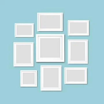 Picture Frame Isolated Mint Background Stock Illustration