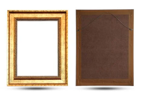 Picture frame isolated on white Stock Photos