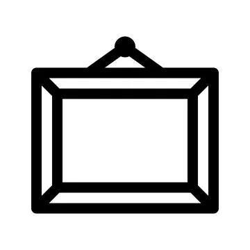 Picture frame line icon. Vector graphics Stock Illustration