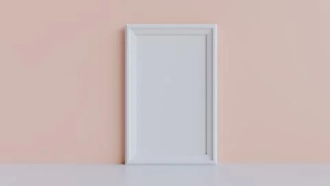 Picture frame mockup 3d render Stock Illustration