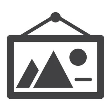 Picture in frame solid icon, vintage and decor Stock Illustration