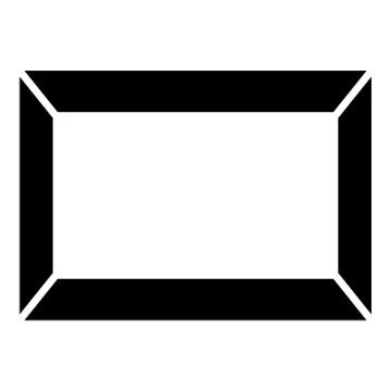 Picture frame Squared shape icon black color vector illustration flat style i Stock Illustration