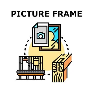 Picture frame vector concept for artwork framing Illustrazione stock