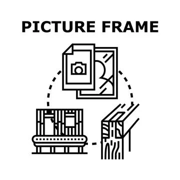Picture frame vector concept for artwork framing Stock Illustration