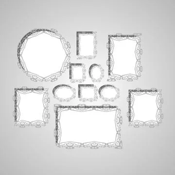 Picture frame vector. Illustrazione stock