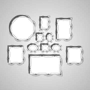 Picture frame vector. Illustrazione stock