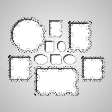 Picture frame vector. Illustrazione stock