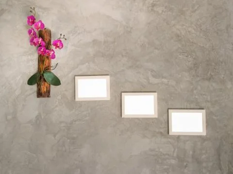 Picture frame on the wall 스톡 사진