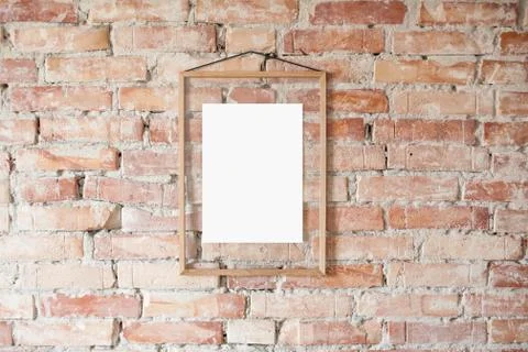 Picture frame on wall Stock Photos