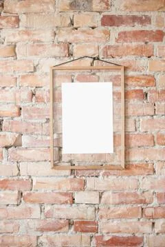 Picture frame on wall Stock Photos
