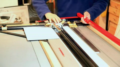 Picture Framer at work Stock Footage 577125