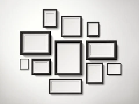 Picture frames collection Illustrazione stock