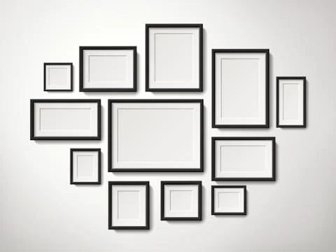 Picture frames collection Stock Illustration
