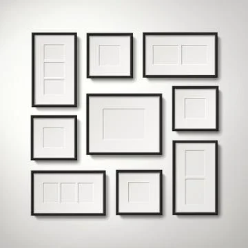Picture frames collection Illustrazione stock