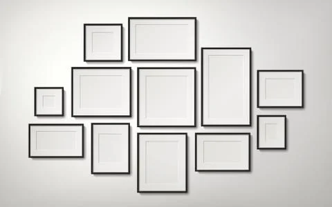 Picture frames collection Stock Illustration