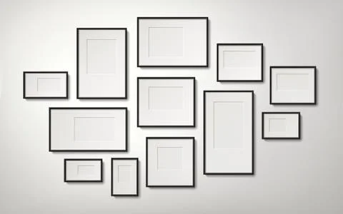 Picture frames collection Stock Illustration