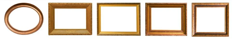Picture frames collection set isolated on white 스톡 사진
