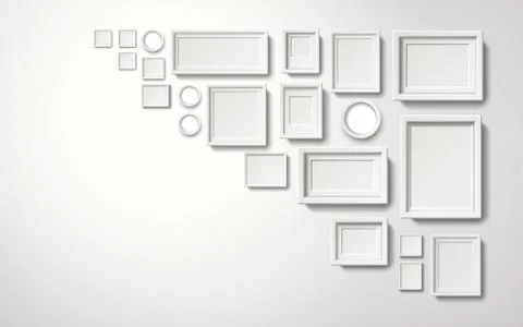 Picture frames decoration Illustrazione stock