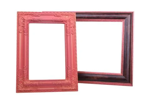 Picture frames, isolated on white background Foto stock