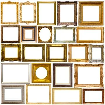 Picture frames isolated on white background Stock Photos