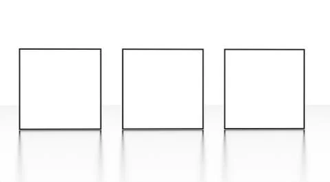 Picture frames isolated on white 스톡 일러스트