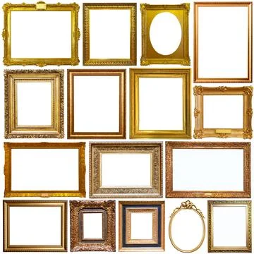 Picture frames isolated on white Stock Photos