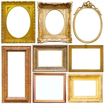 Picture frames isolated on white Foto stock