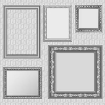 Picture frames set Stock Illustration