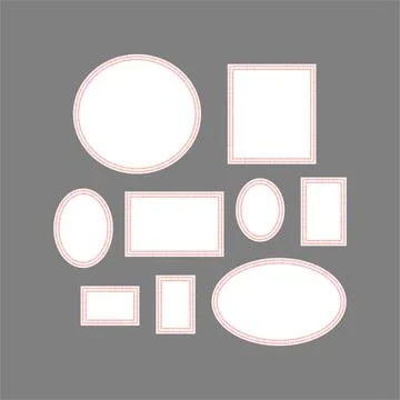 Picture frames Vector illustration: Picture frames or art gallery on vinta... Stock Photos