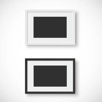 Picture frames on white background Stock Illustration