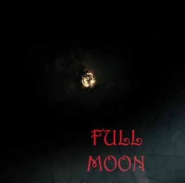 Picture full moon in darkness Stock Photos