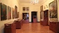 Picture gallery inside Zbarazh Castle in western Ukraine HD Footage