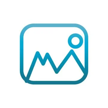 Picture gallery user interface blue gradient Stock Illustration