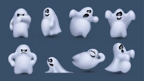 Picture of ghosts Stock Illustration