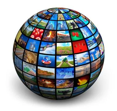 Picture globe Illustrazione stock