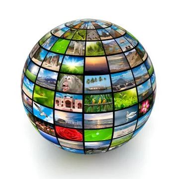 Picture globe isolated Stock Photos